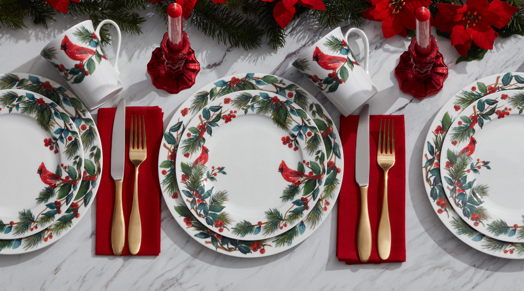 Winter Cardinal Placesetting