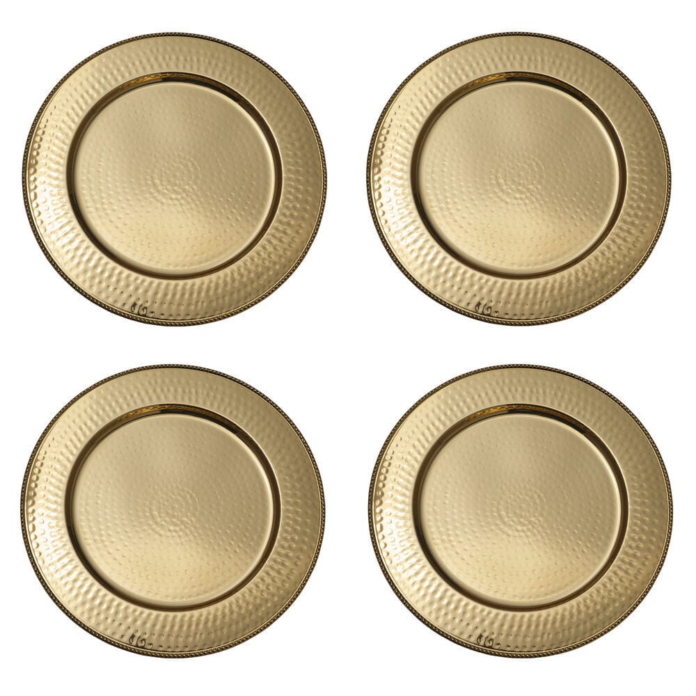 Gold Set of 4 Charger Plates