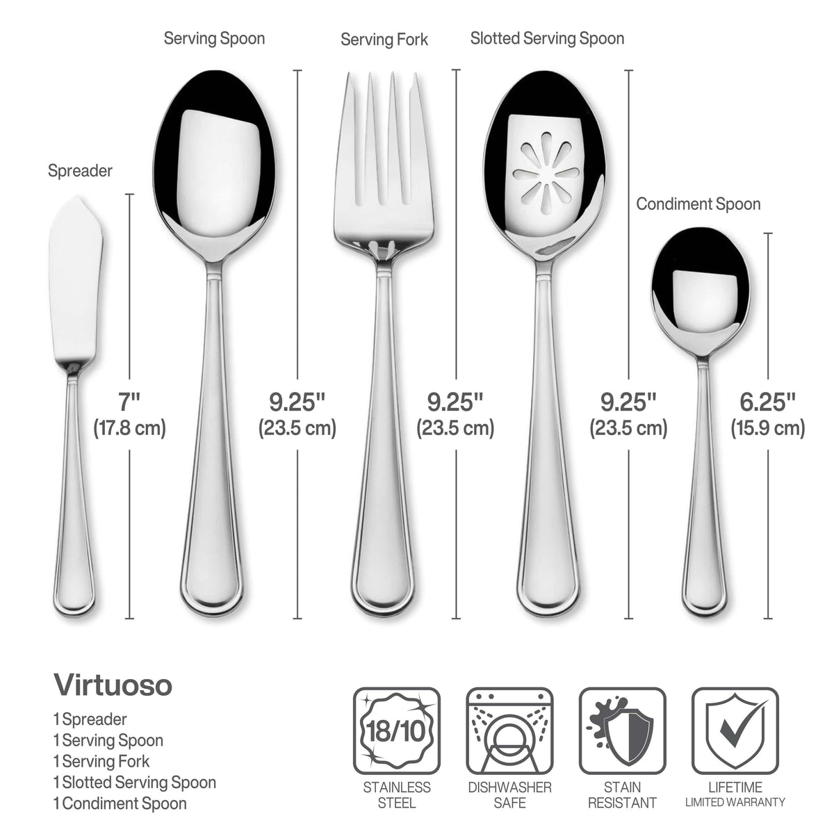 Virtuoso 114 Piece Flatware Set with Expandable Caddy, Service for 12