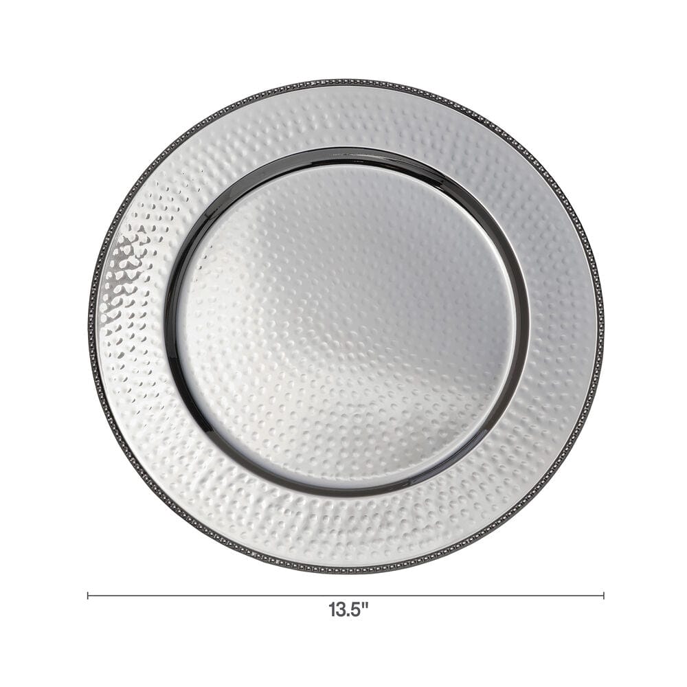 Silver Set of 4 Charger Plates