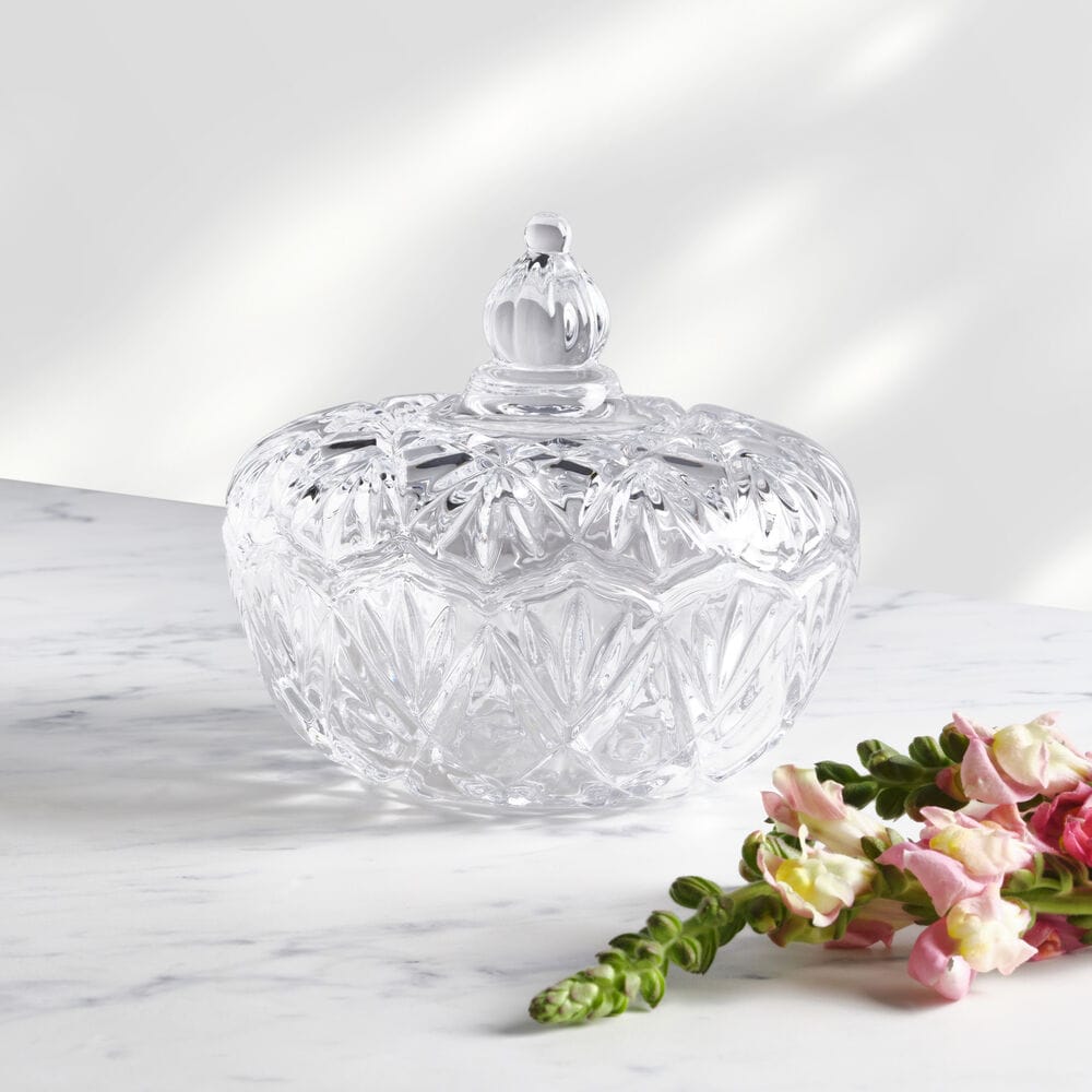 Saturn Glass Covered Candy Dish