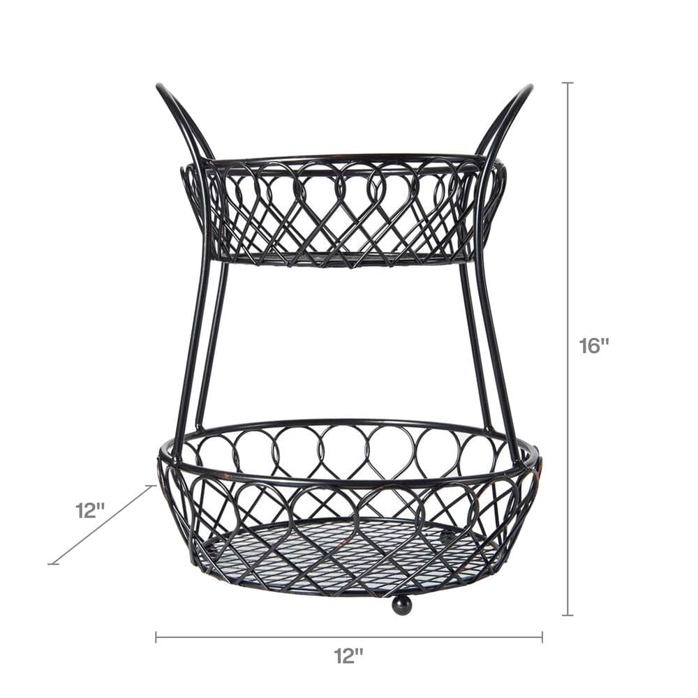 Loop and Lattice 2 Tier Countertop Fruit Storage Basket