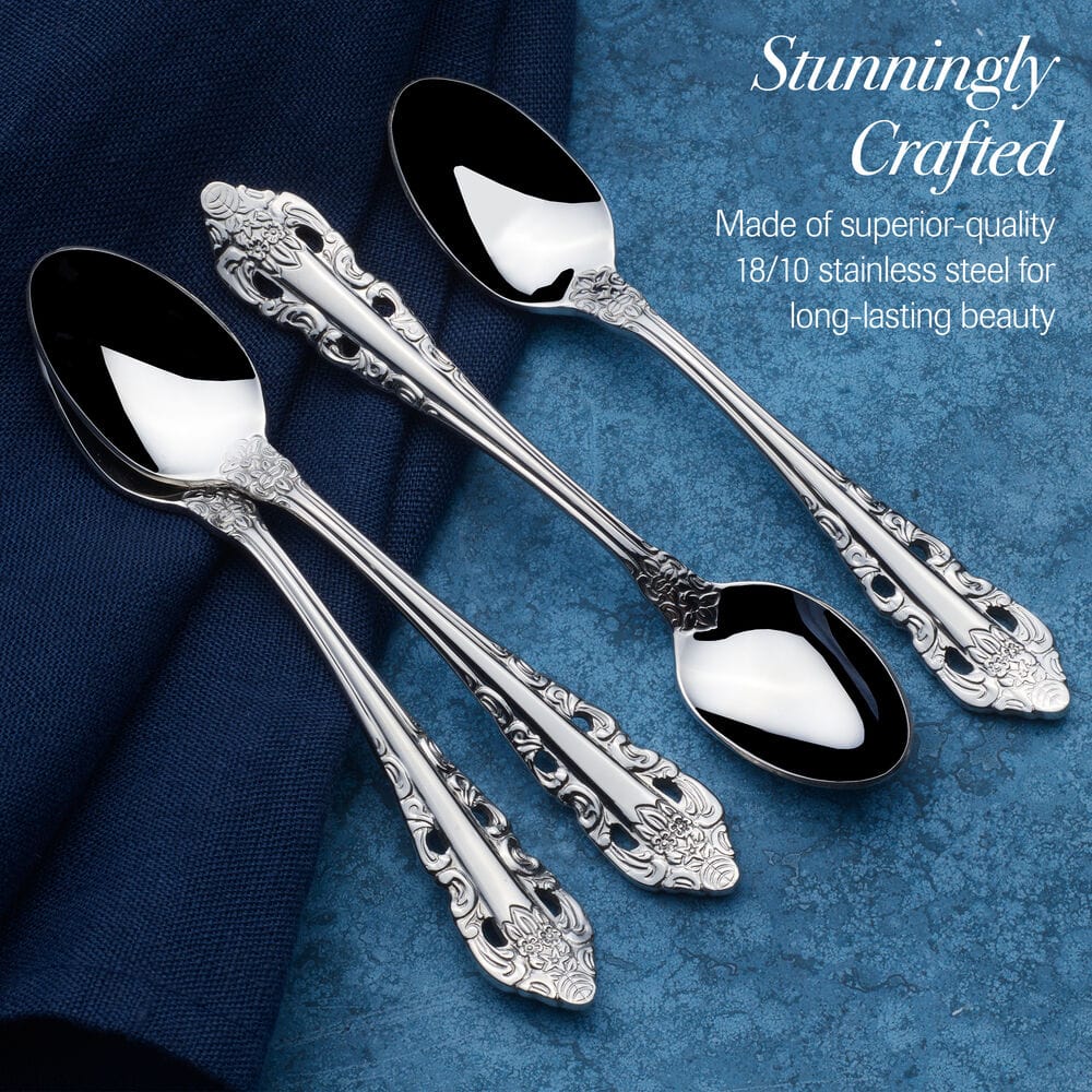 Antique Baroque Set of 4 Coffee Spoons