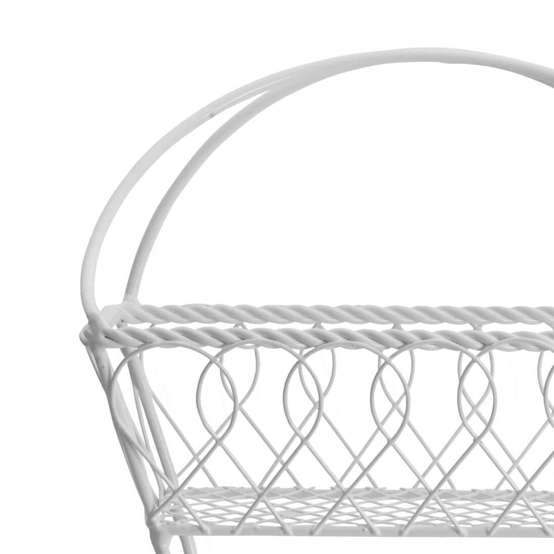 Loop and Lattice 2 Tier White Flatback Fruit Storage Basket