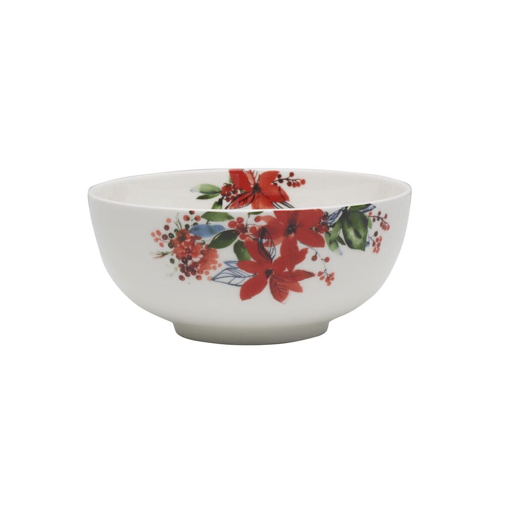 Winter Poinsettia 16 Piece Dinnerware Set, Service for 4