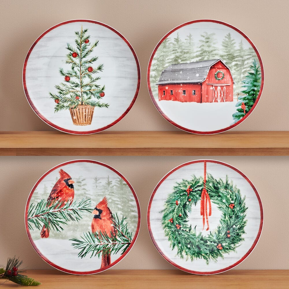 Countryside Christmas Set of 4 Salad Plates