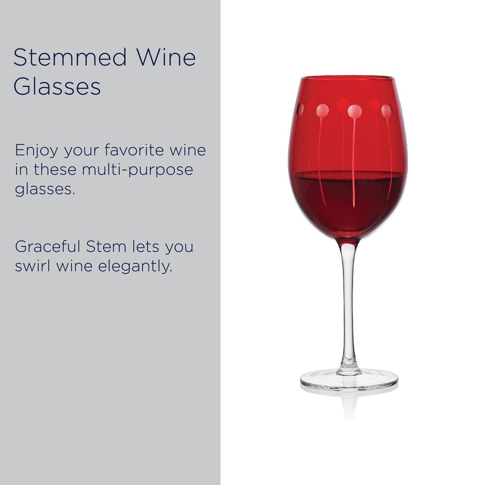 Cheers® Set of 6 Ruby Wine Glasses