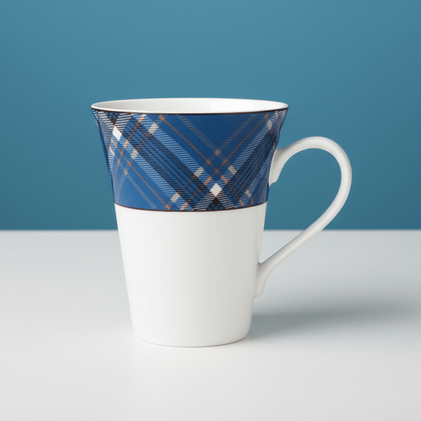 Tartan Blue Mug
