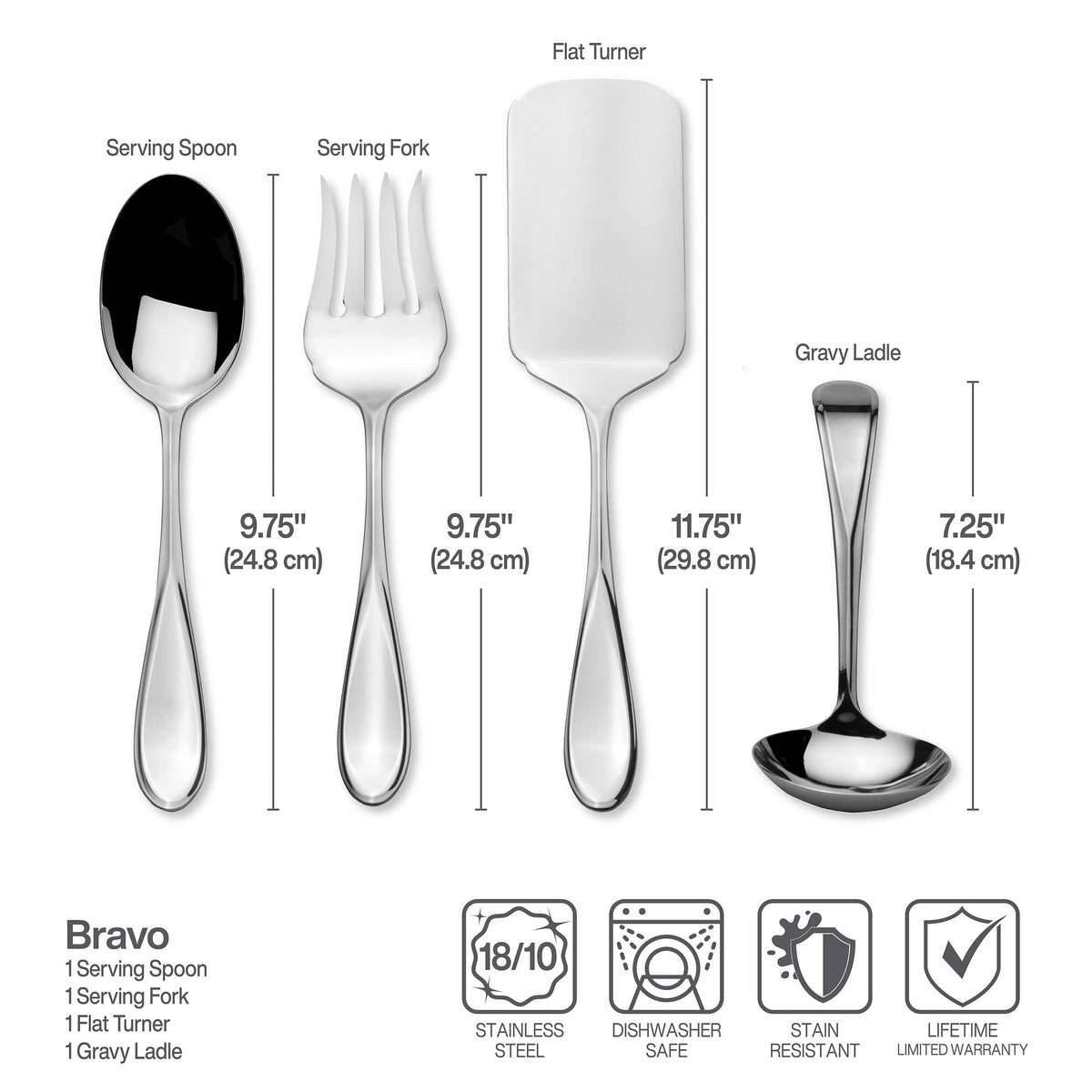 Bravo 52 Piece Flatware Set with Caddy, Service for 8