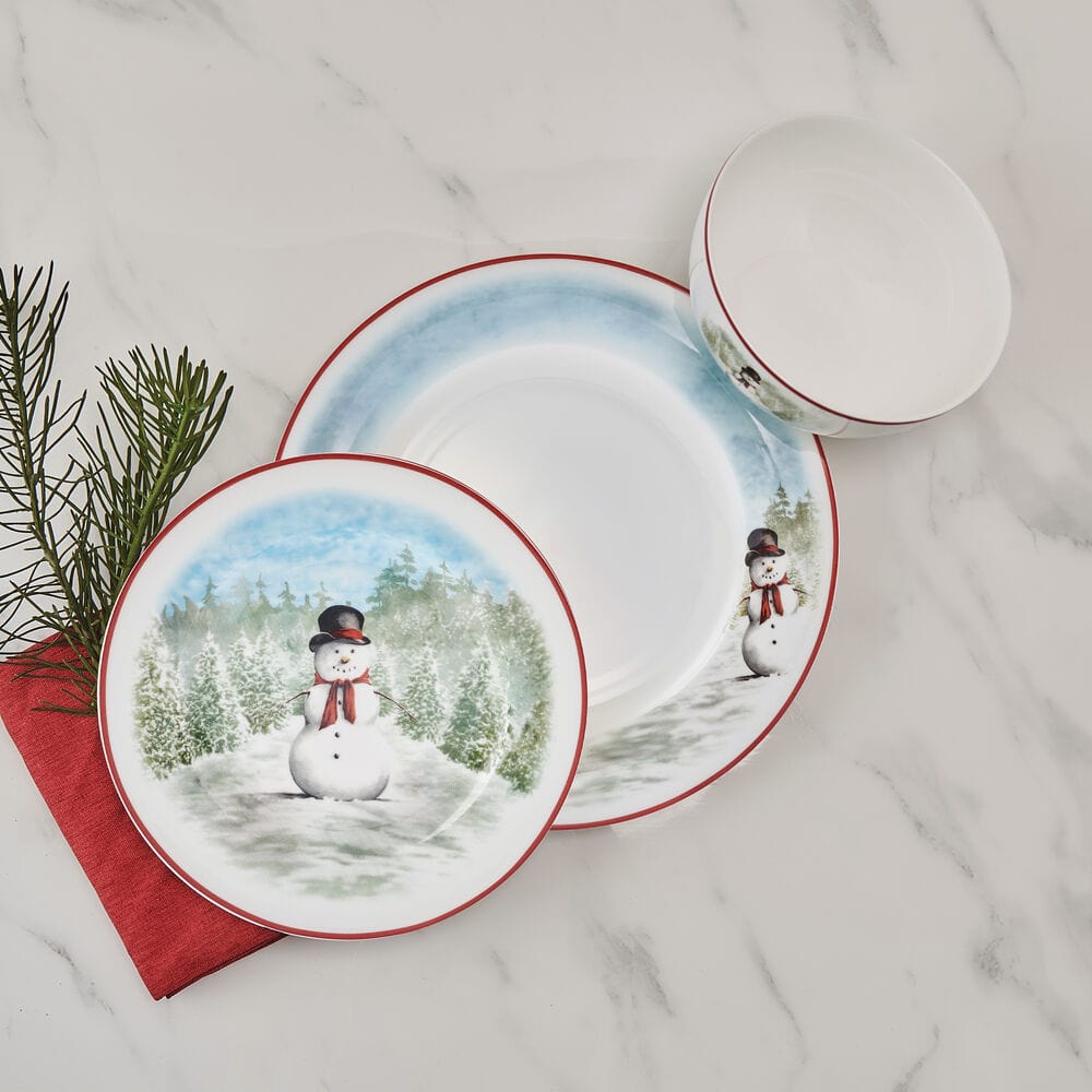 Snowman Enchantment 12 Piece Dinnerware Set, Service for 4