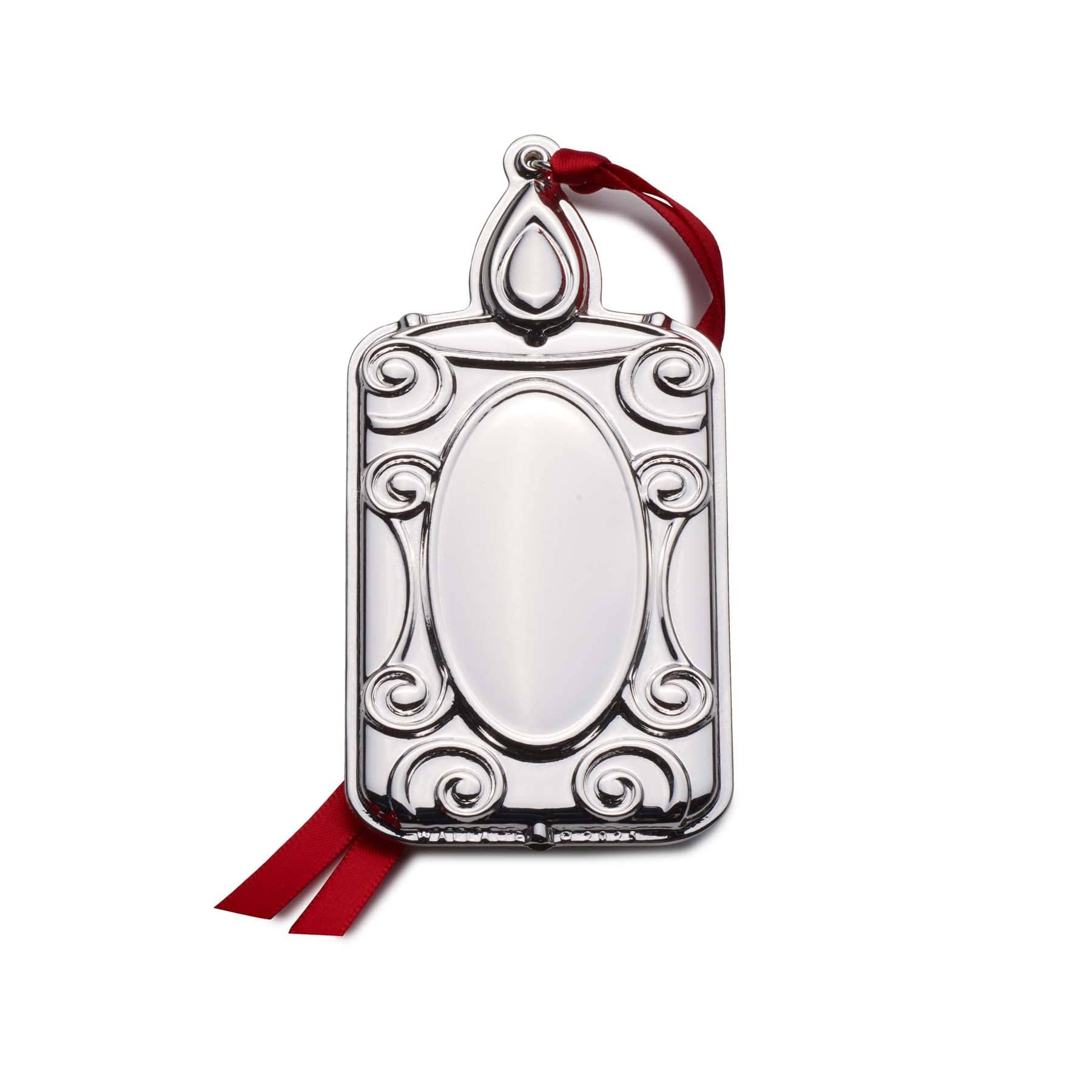 2025 Silver Plate Engravable Candle Ornament 13th Edition