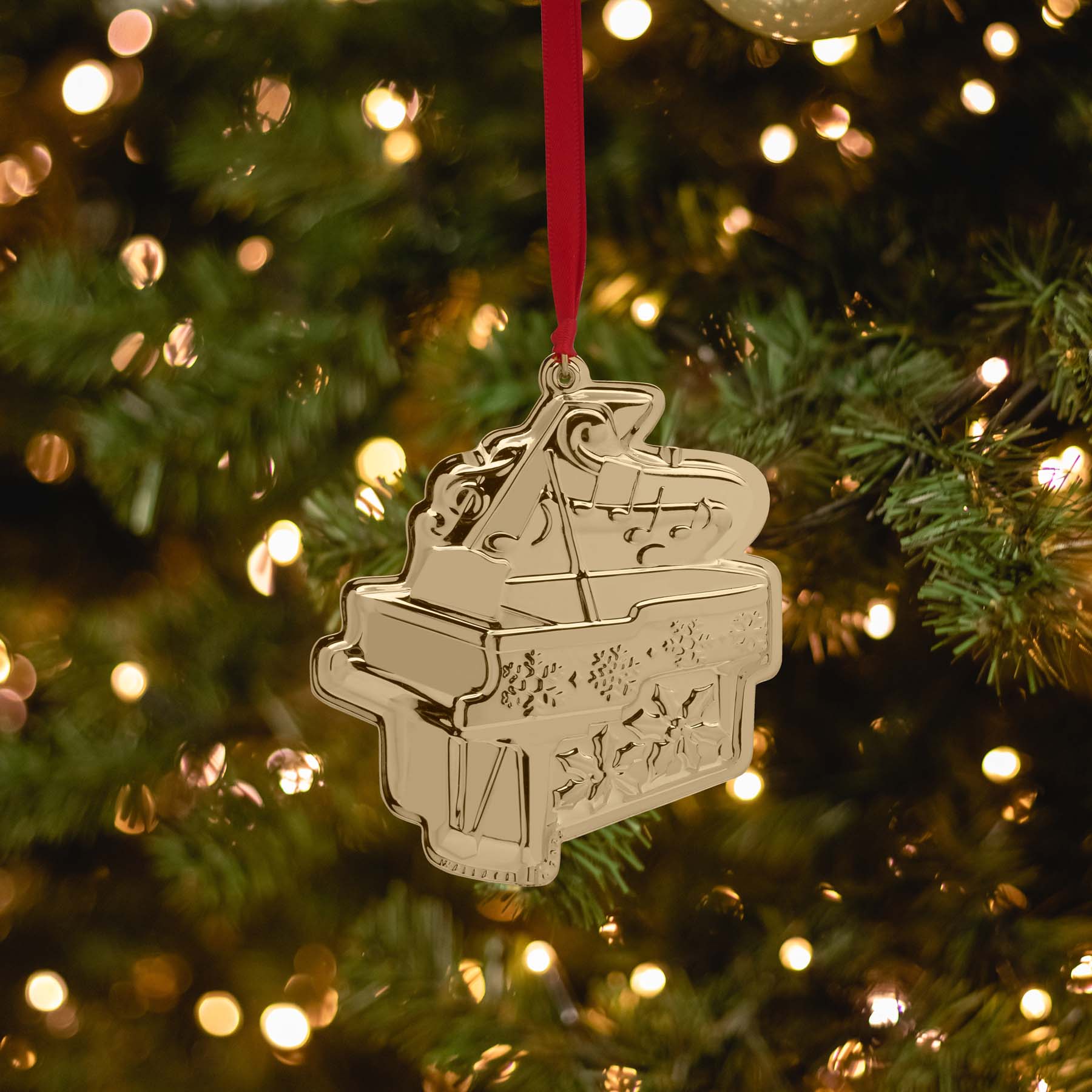 2025 Gold Plate Piano Musical Instrument Ornament 4th Edition