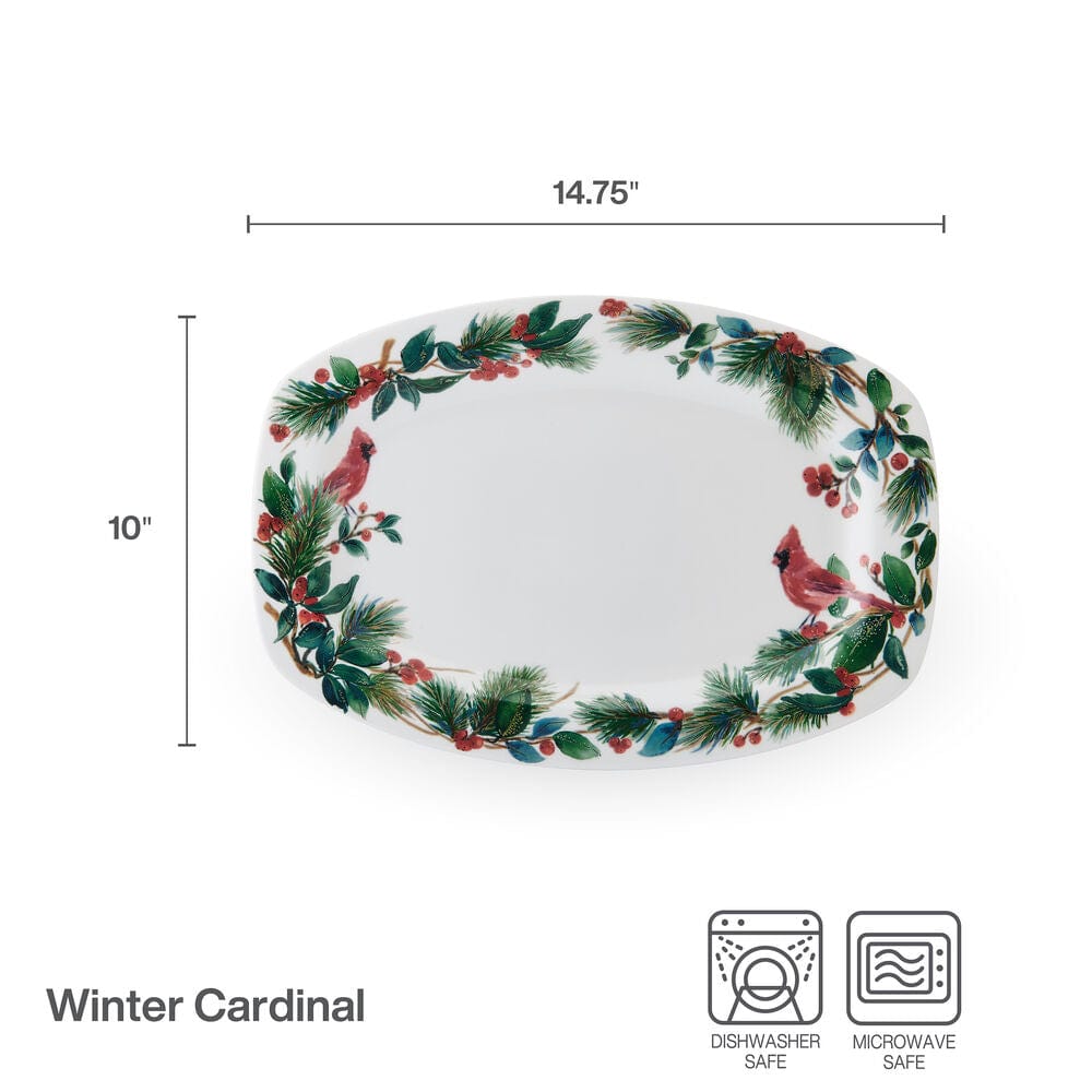 Winter Cardinal Platter