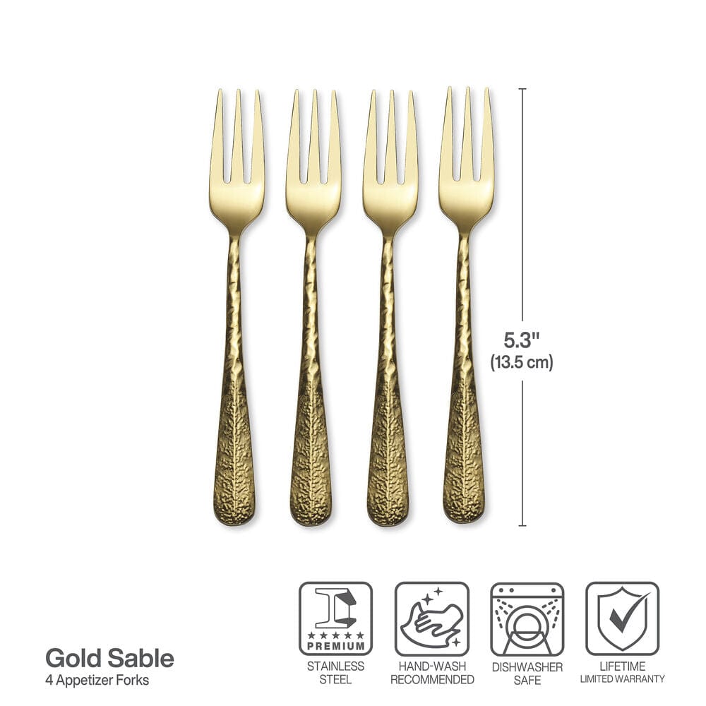 Sable Gold Set of 4 Appetizer Forks