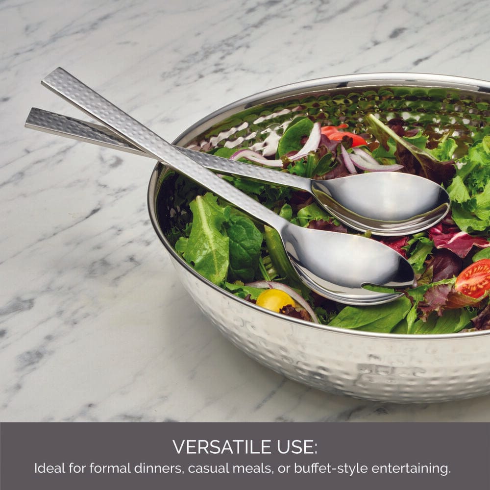 Radiance Hammered Set of 2 Serving Fork and Spoon