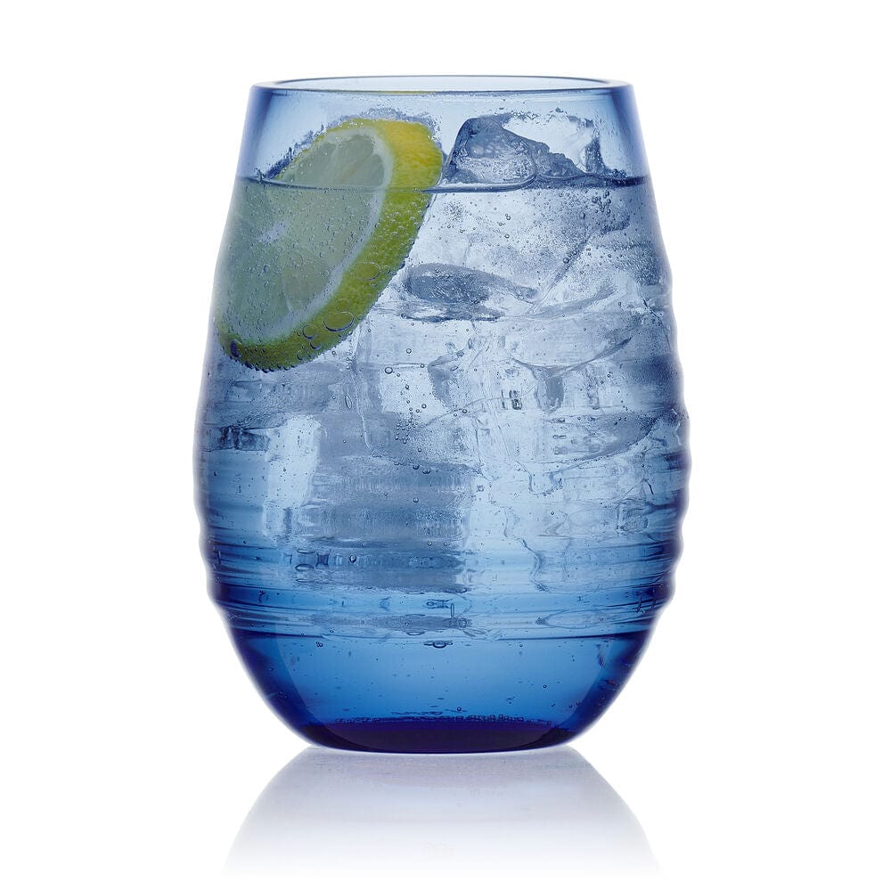 Ciara Cobalt Set of 4 Stemless Wine Glasses