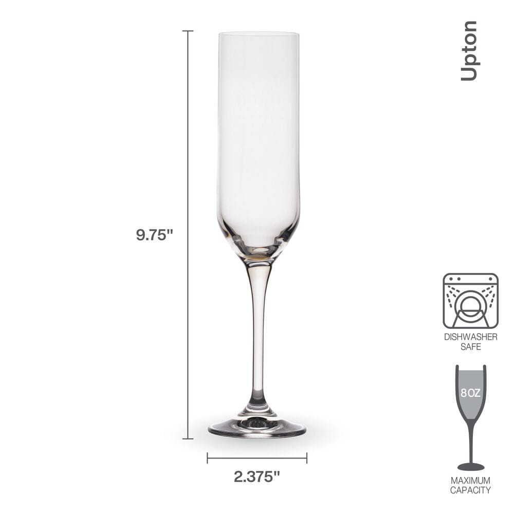Upton Set of 4 Champagne Flute Glasses