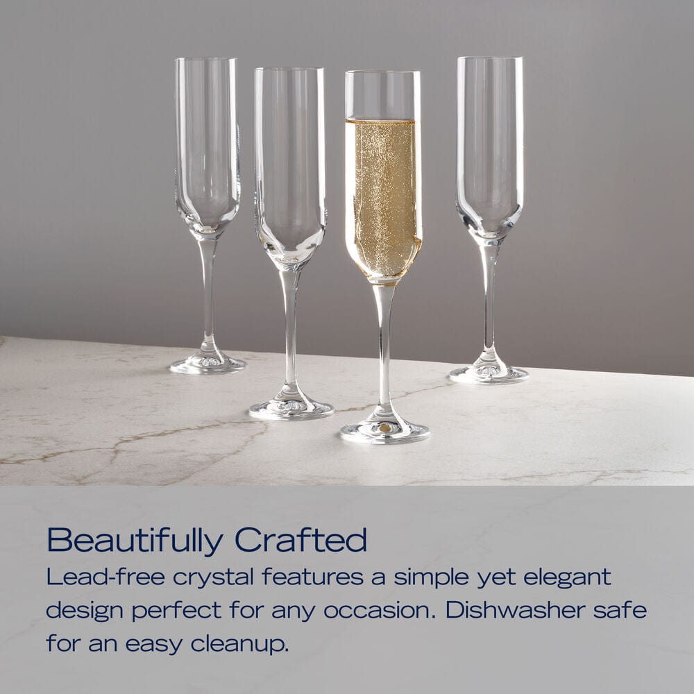 Upton Set of 4 Champagne Flute Glasses