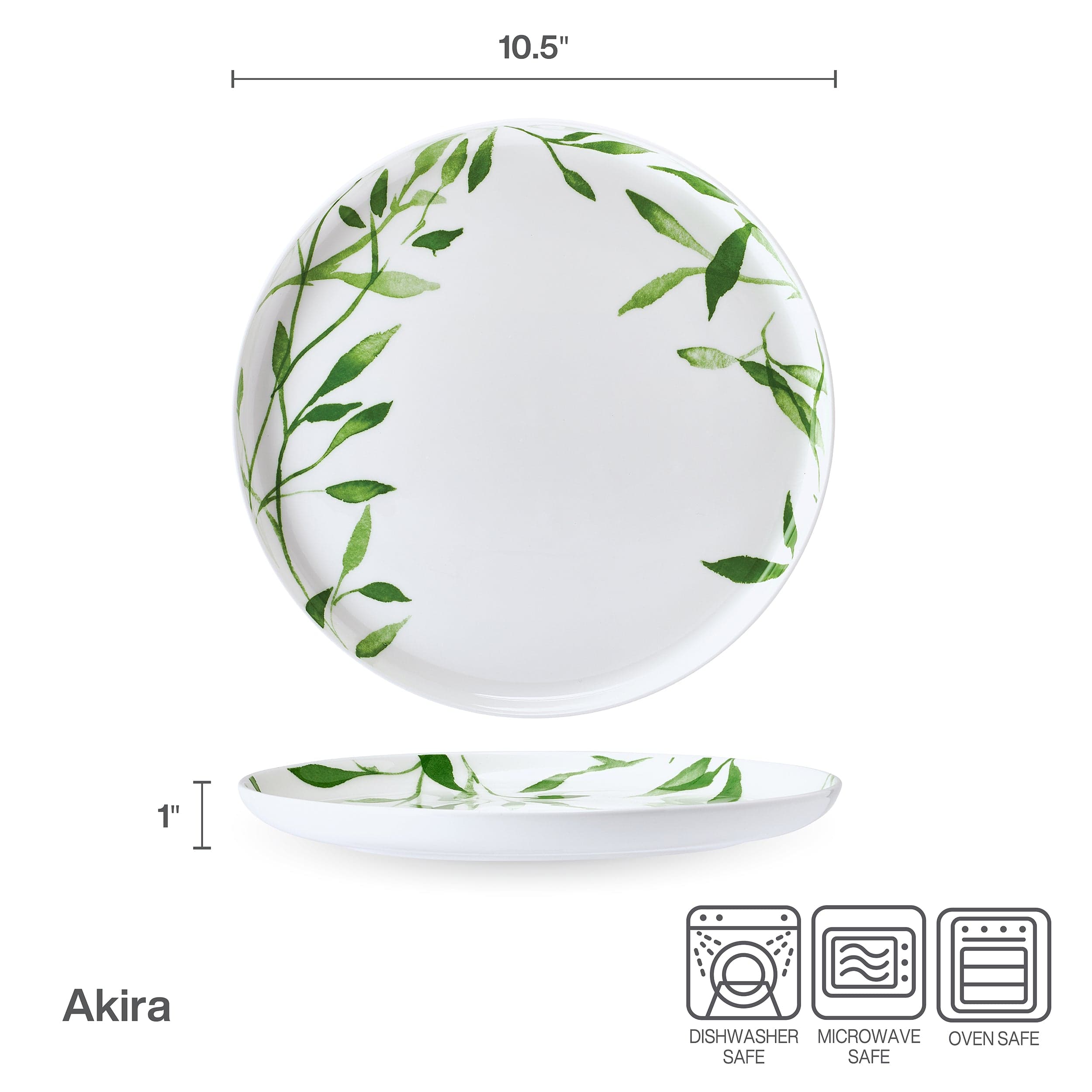 Akira Vegan Bone™ Set of 4 Dinner Plates