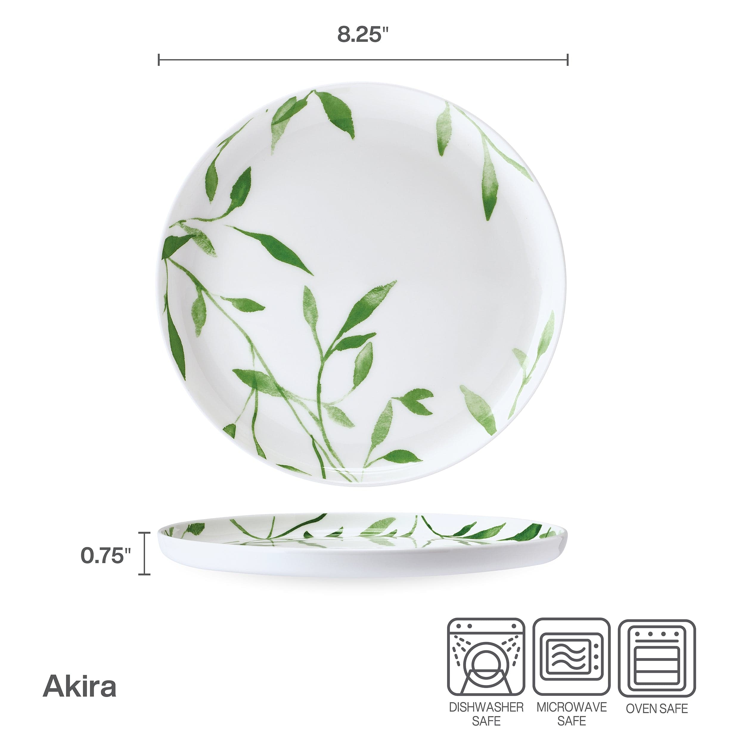 Akira Vegan Bone™ Set of 4 Salad Plates