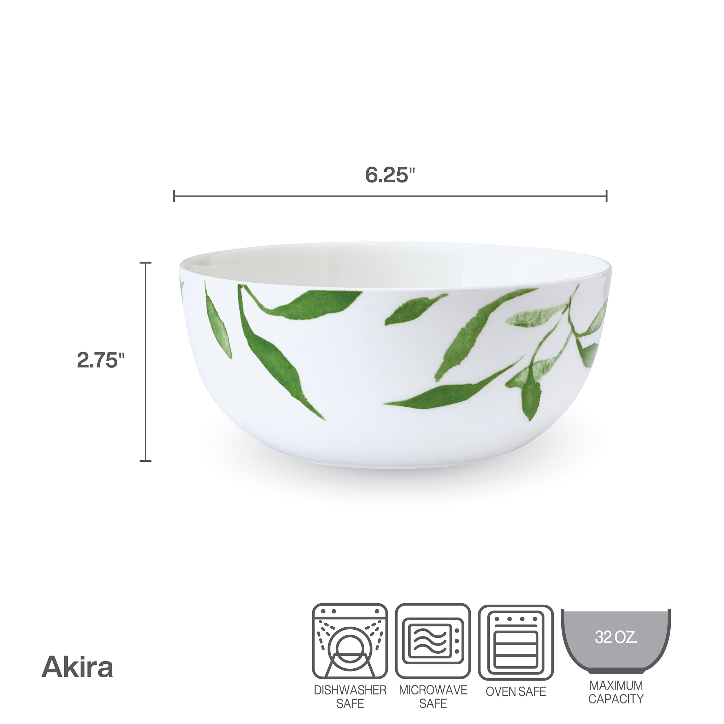 Akira Vegan Bone™ Set of 4 Soup Cereal Bowls