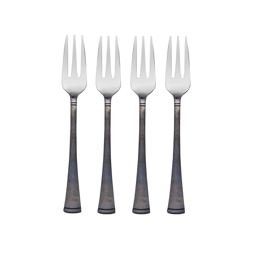 Alyse Burnished Black Set of 4 Appetizer Forks