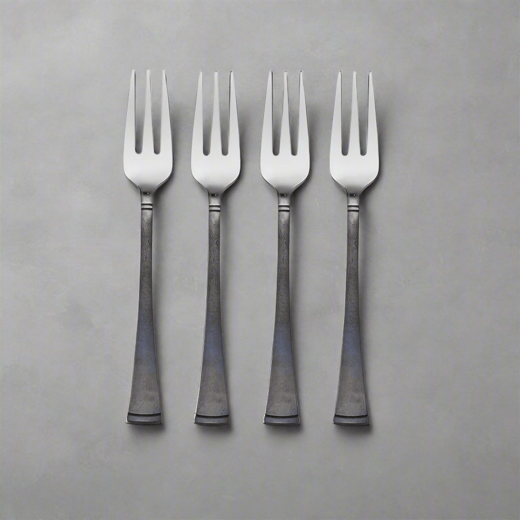 Alyse Burnished Black Set of 4 Appetizer Forks