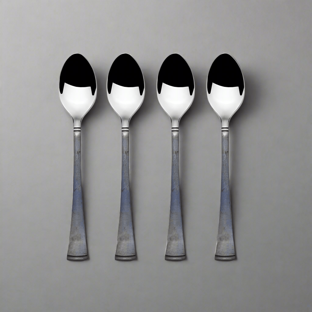 Alyse Burnished Black Set of 4 Mini Coffee Spoons