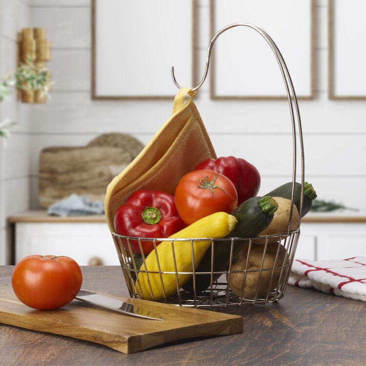 Geneva Nickel Fruit Storage Basket with Banana Hook
