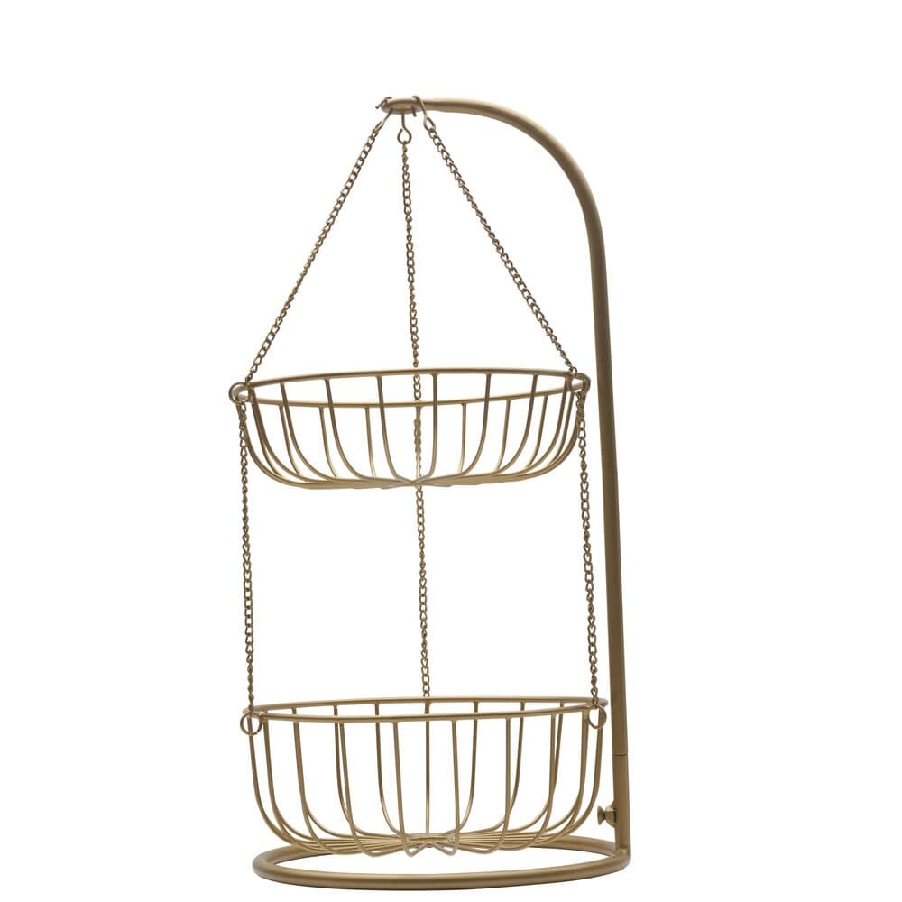 Aztec 2 Tier Hanging Storage Fruit Basket