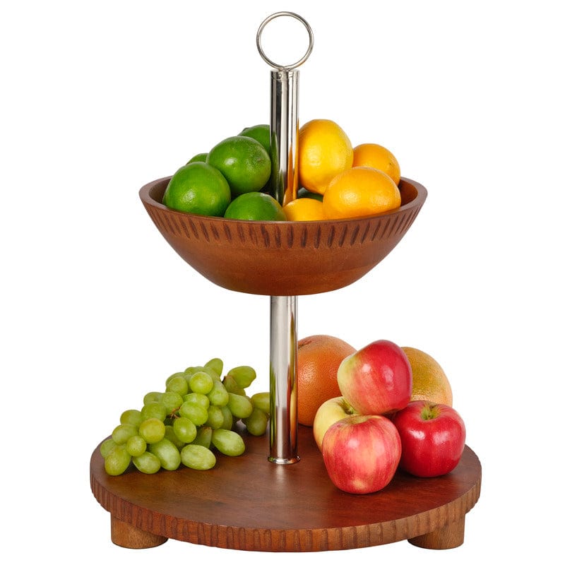 Hamden 2 Tier Serving Basket and Platter