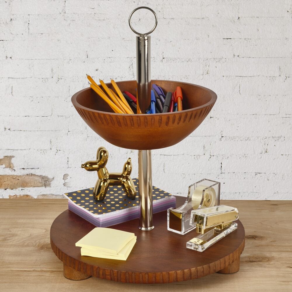 Hamden 2 Tier Serving Basket and Platter