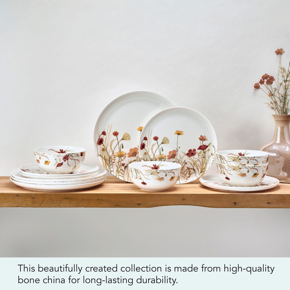 Meadow Serenade 12 Piece Dinnerware Set, Service for 4