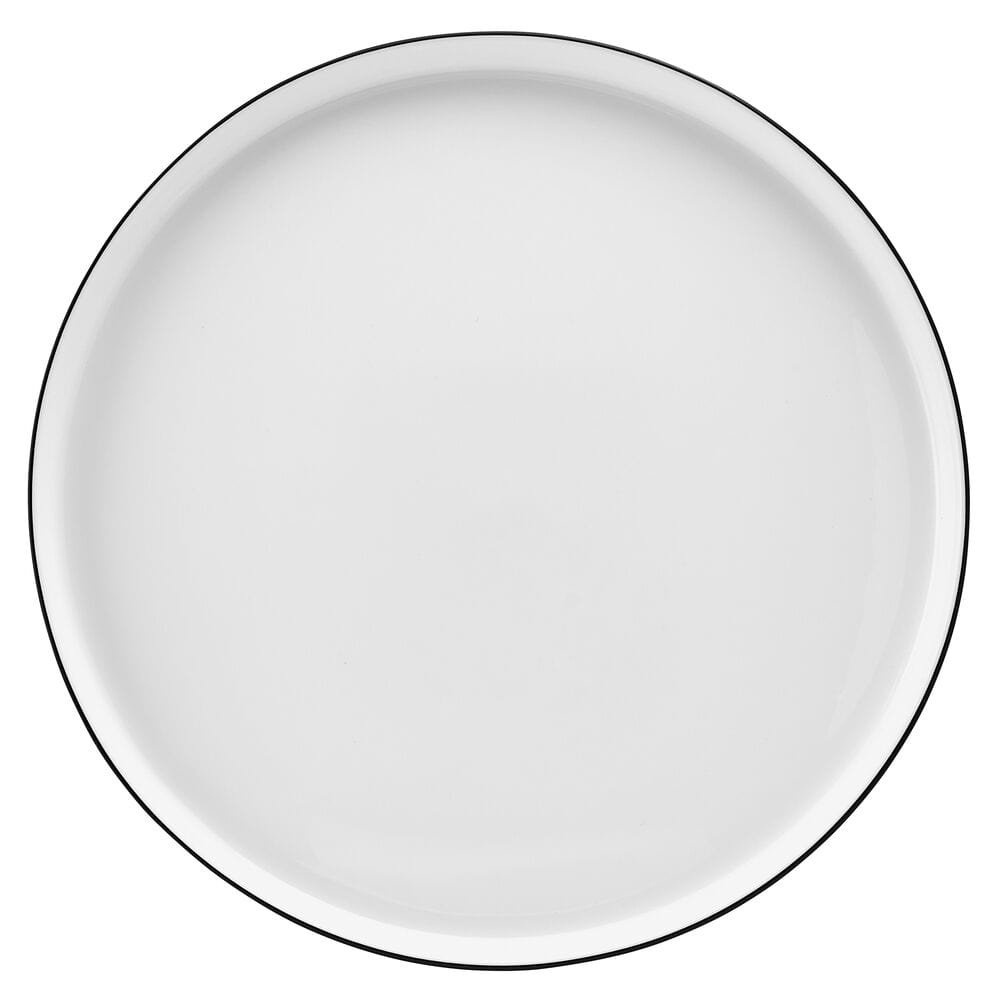 Samantha Banded Black 12 Piece Dinnerware Set, Service for 4