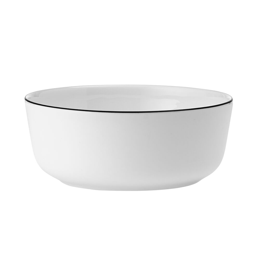 Samantha Banded Black 12 Piece Dinnerware Set, Service for 4