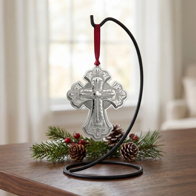 Wallace Grande Baroque 2026 Sterling Silver Cross Ornament 31st Edition
