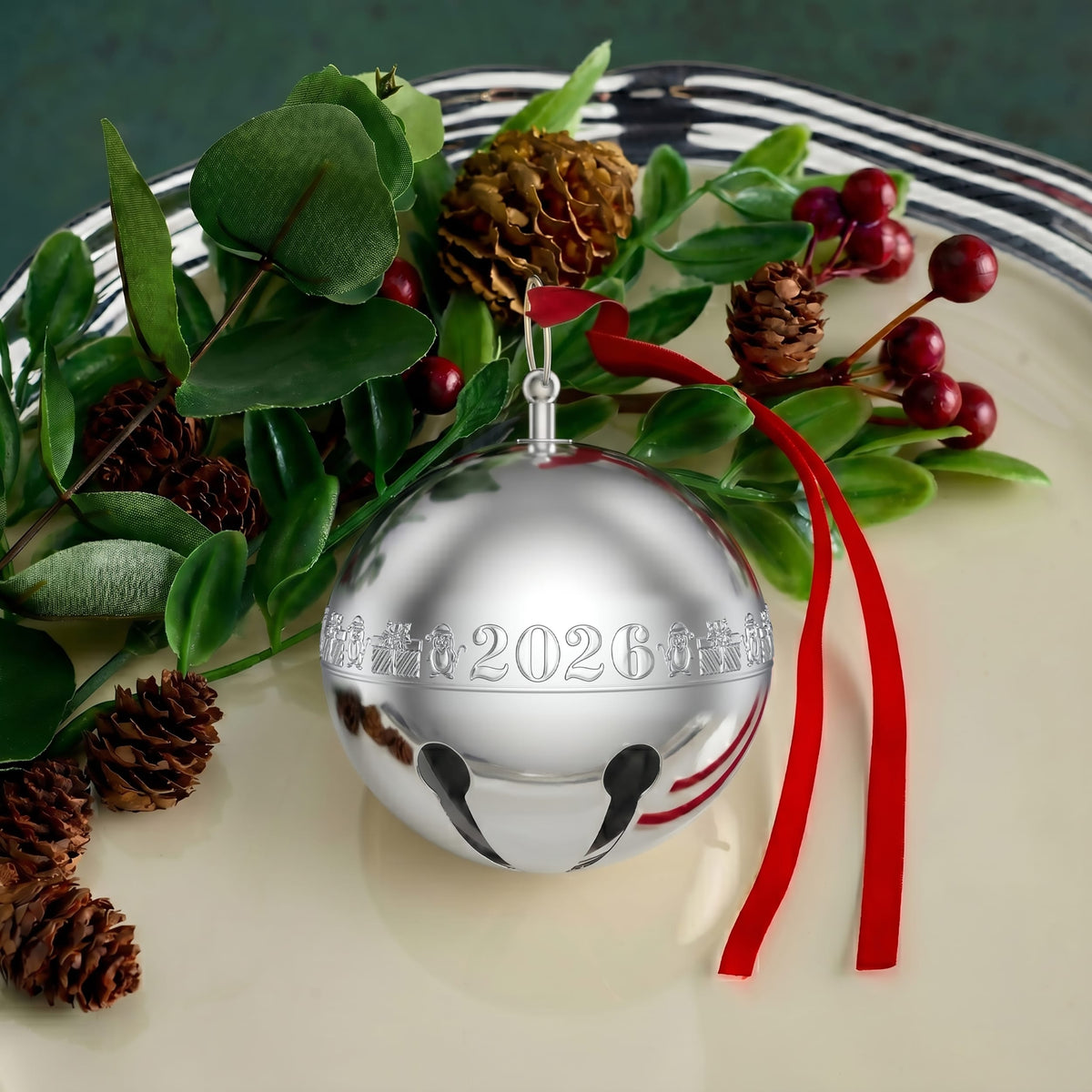 Wallace 2026 Silver Plated Sleigh Bell Ornament 56th Edition