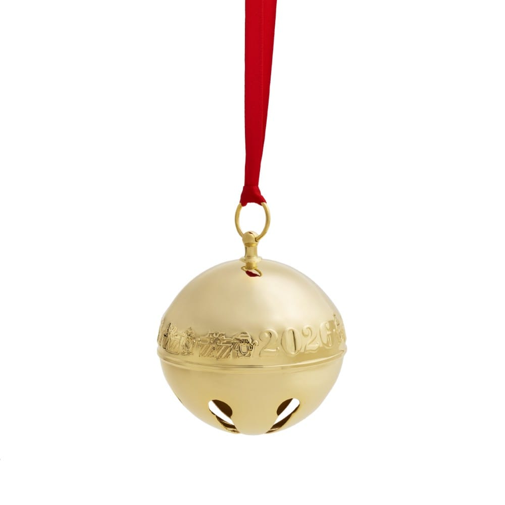 Wallace 2026 Gold Plated Sleigh Bell Ornament 37th Edition