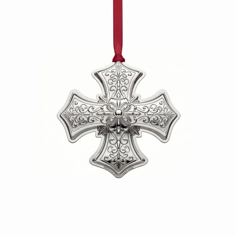 Gorham 2026 Sterling Silver Cross Ornament 13th Edition