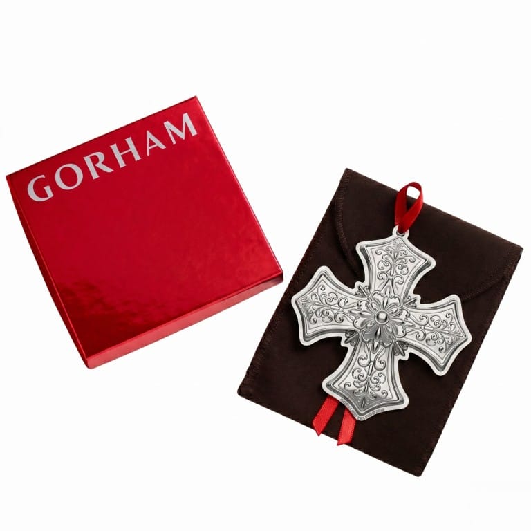 Gorham 2026 Sterling Silver Cross Ornament 13th Edition