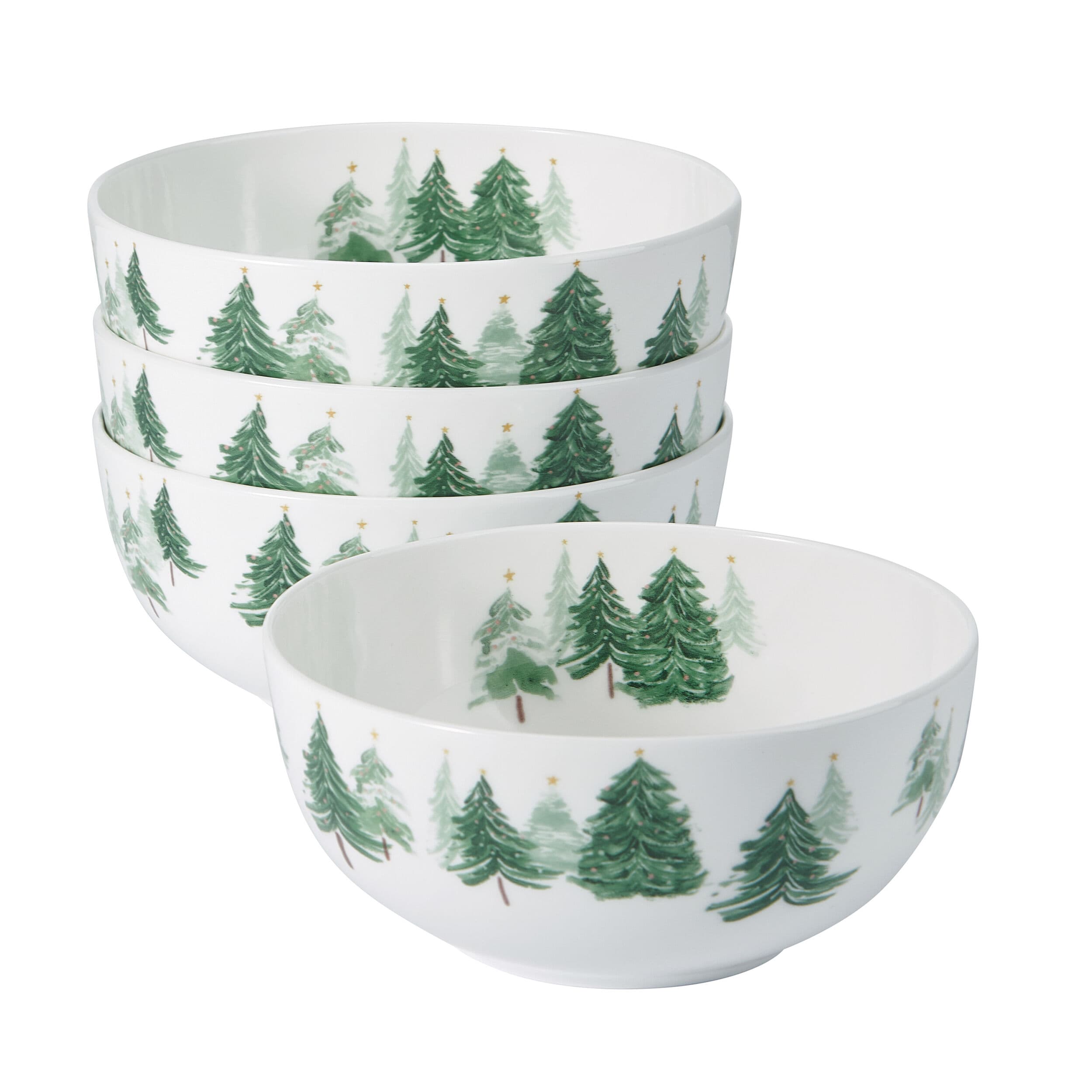 Yuletide Forest Set of 4 Soup Cereal Bowls