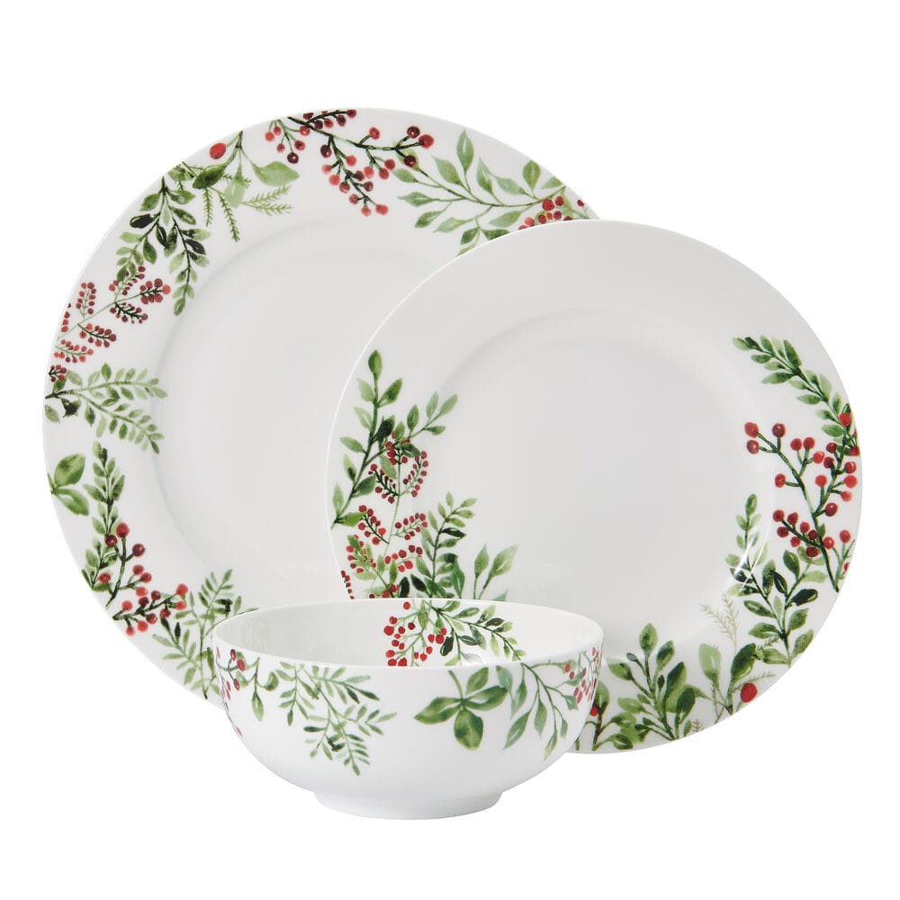 Tivoli Holiday 12 Piece Dinnerware Set, Service for 4