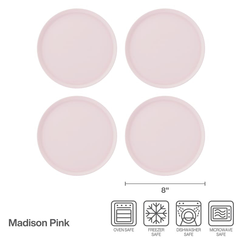 Madison Pink Set of 4 Salad Plates