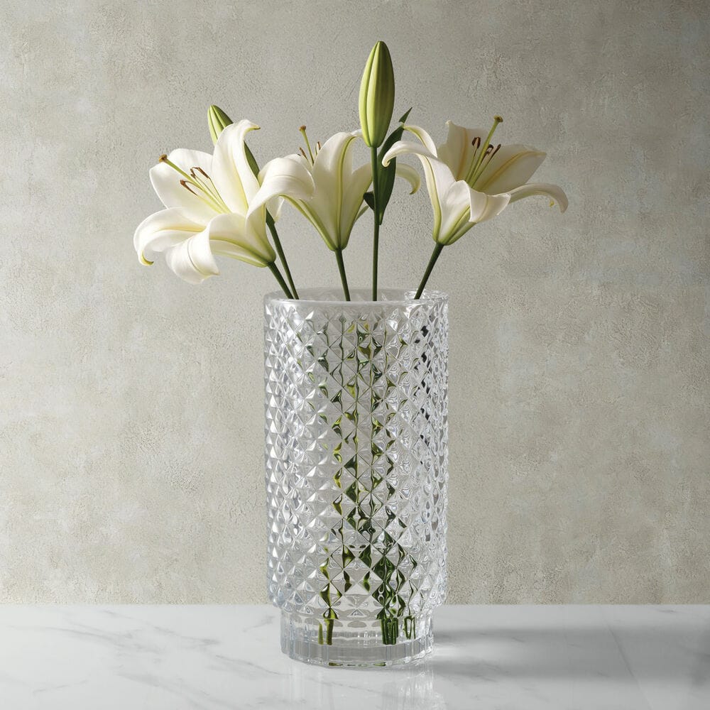 Trellis Glass 10.75 Inch Vase