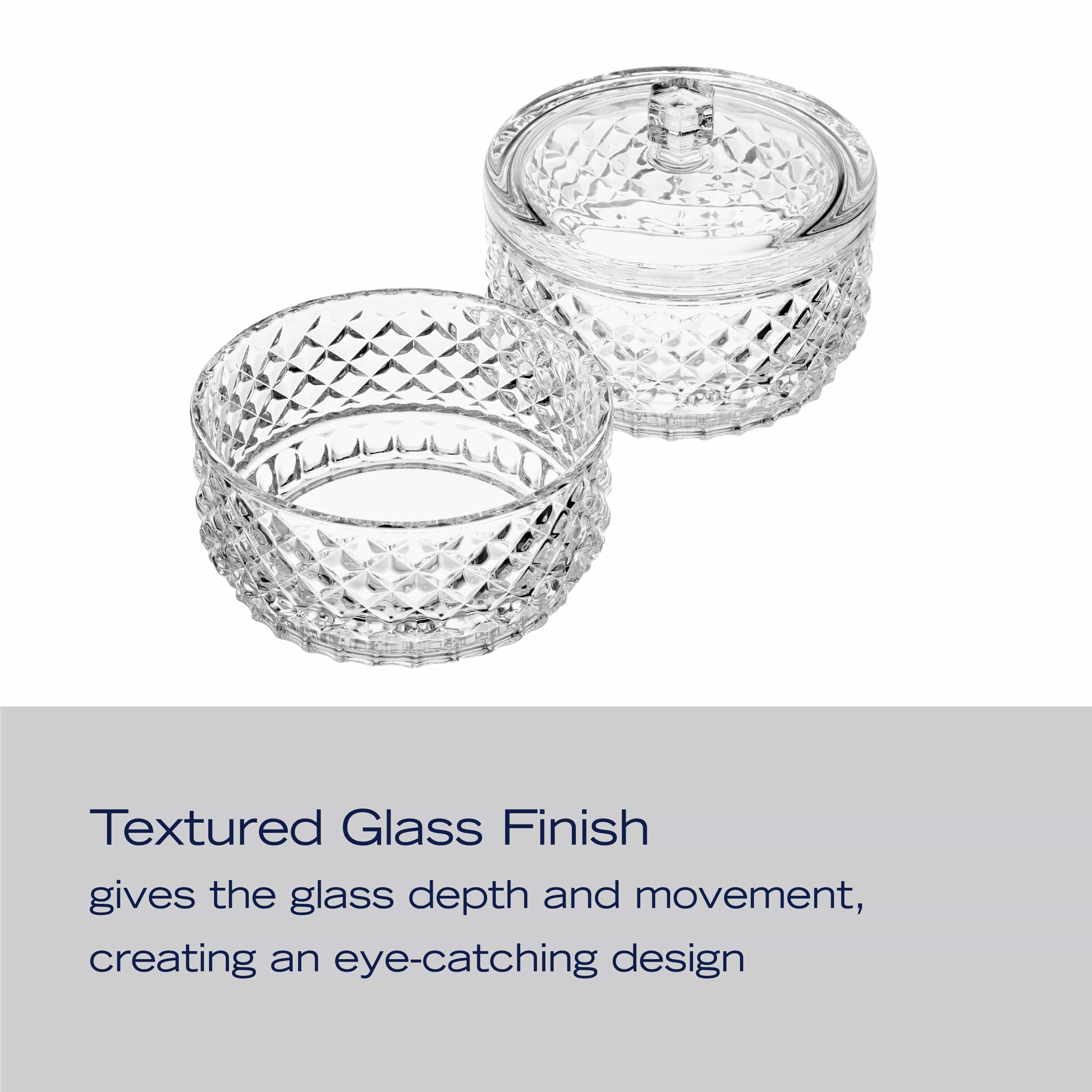 Trellis Glass Stackable Candy Bowls