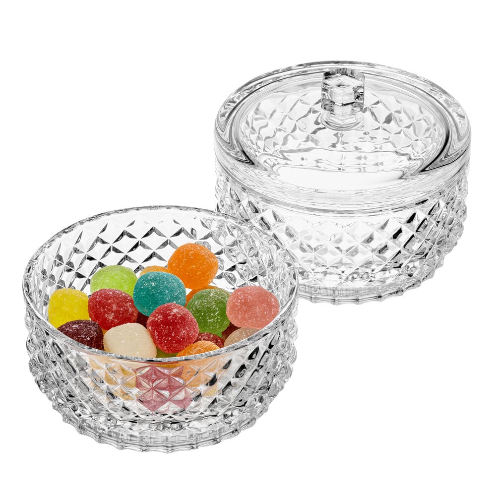 Trellis Glass Stackable Candy Bowls