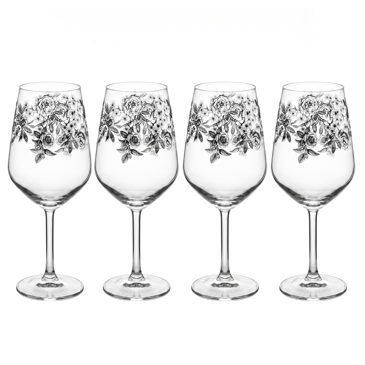 Windsor Rose Set of 4 Wine Glasses