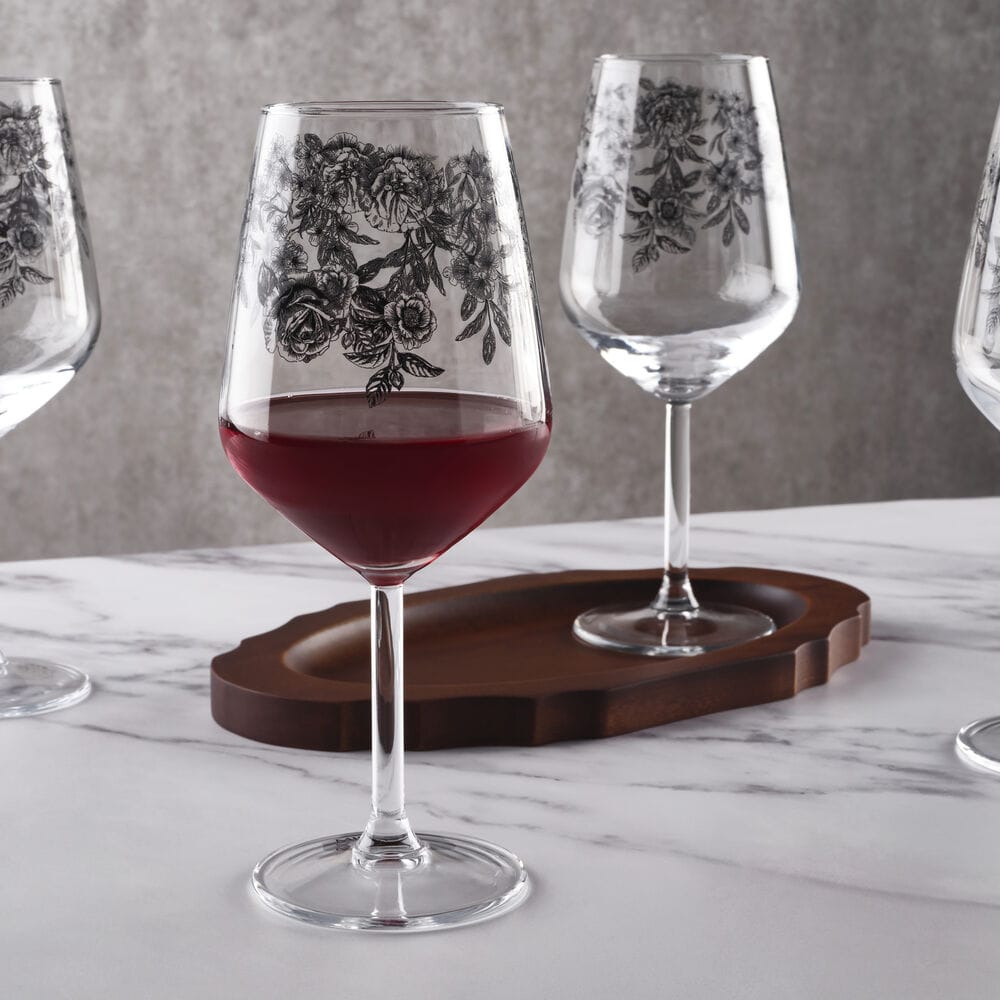 Windsor Rose Set of 4 Wine Glasses