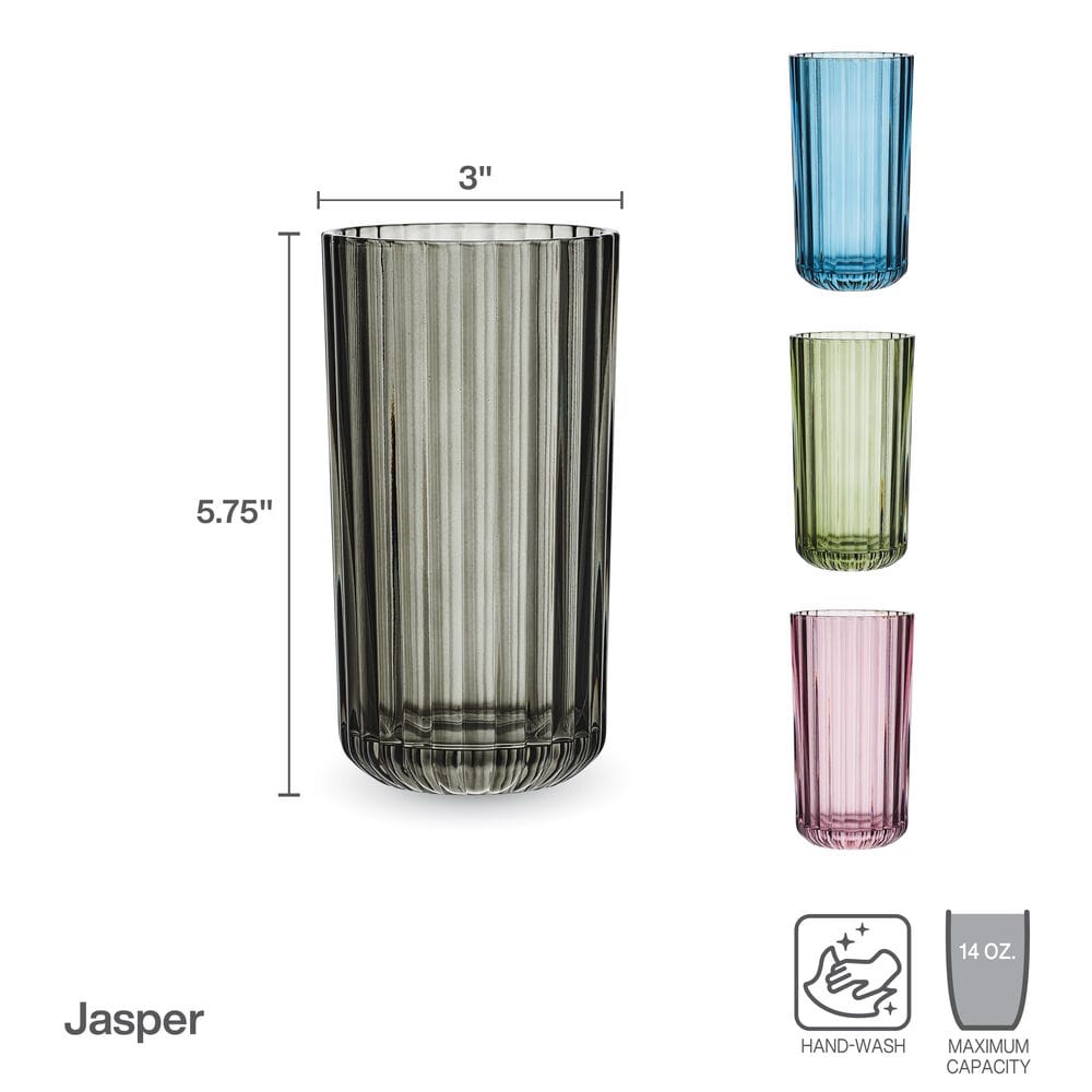 Jasper Colored Set of 4 Highball Glasses