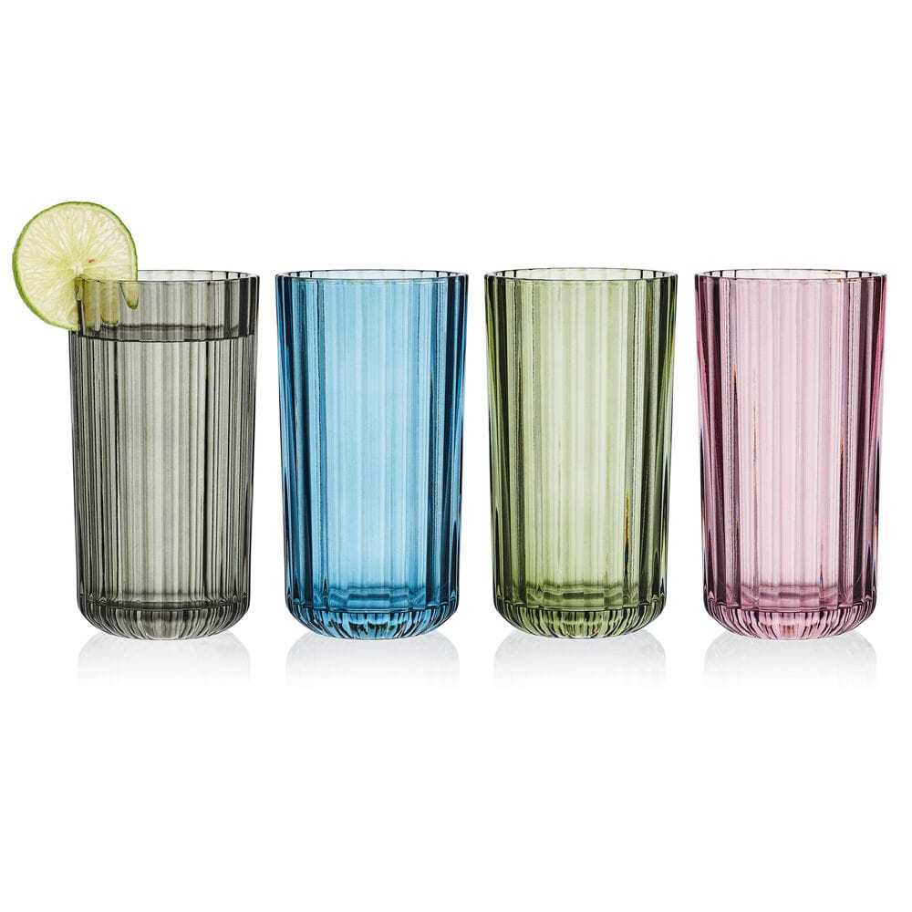 Jasper Colored Set of 4 Highball Glasses